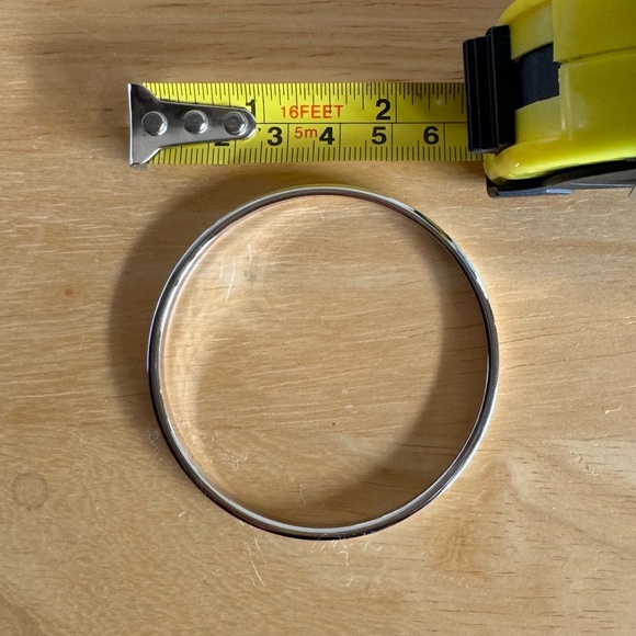 Silver Bangle with Crystals - Picture 5 of 7